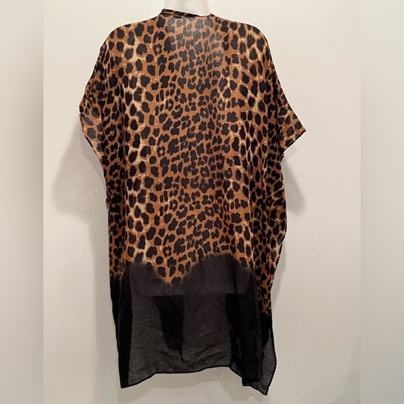 JUST BE women leopard print cardigan /one size - Picture 6 of 7